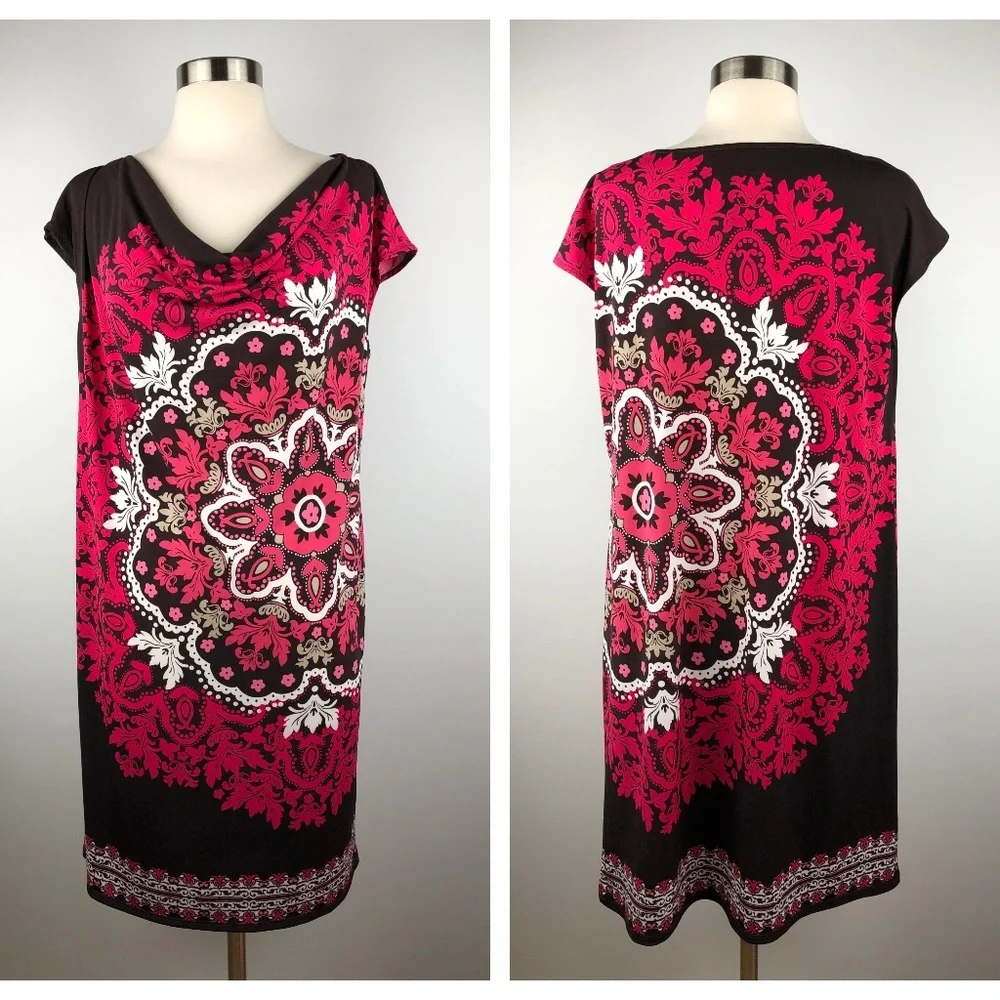 B. Calm Floral Tunic Dress Size 14